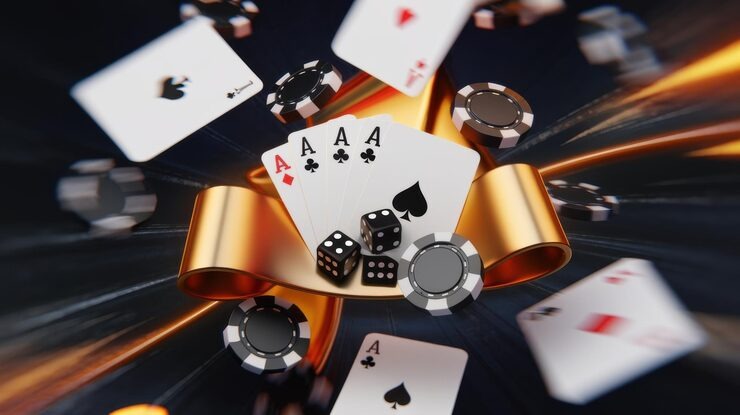 Dealer managing baccarat shoe at cendana88 studio